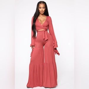 If You Even Flaire Ruffle Set - Mauve